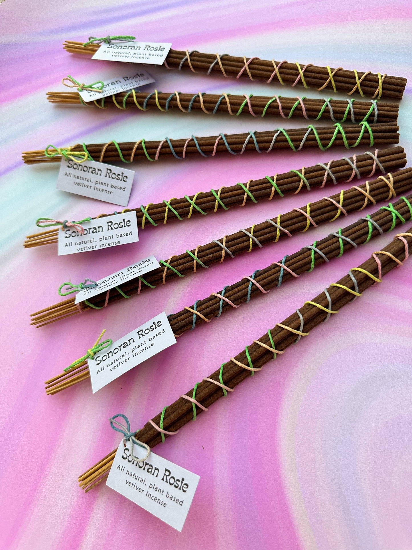 Sonoran Rosie - Natural Vetiver Essential Oil Incense Sticks