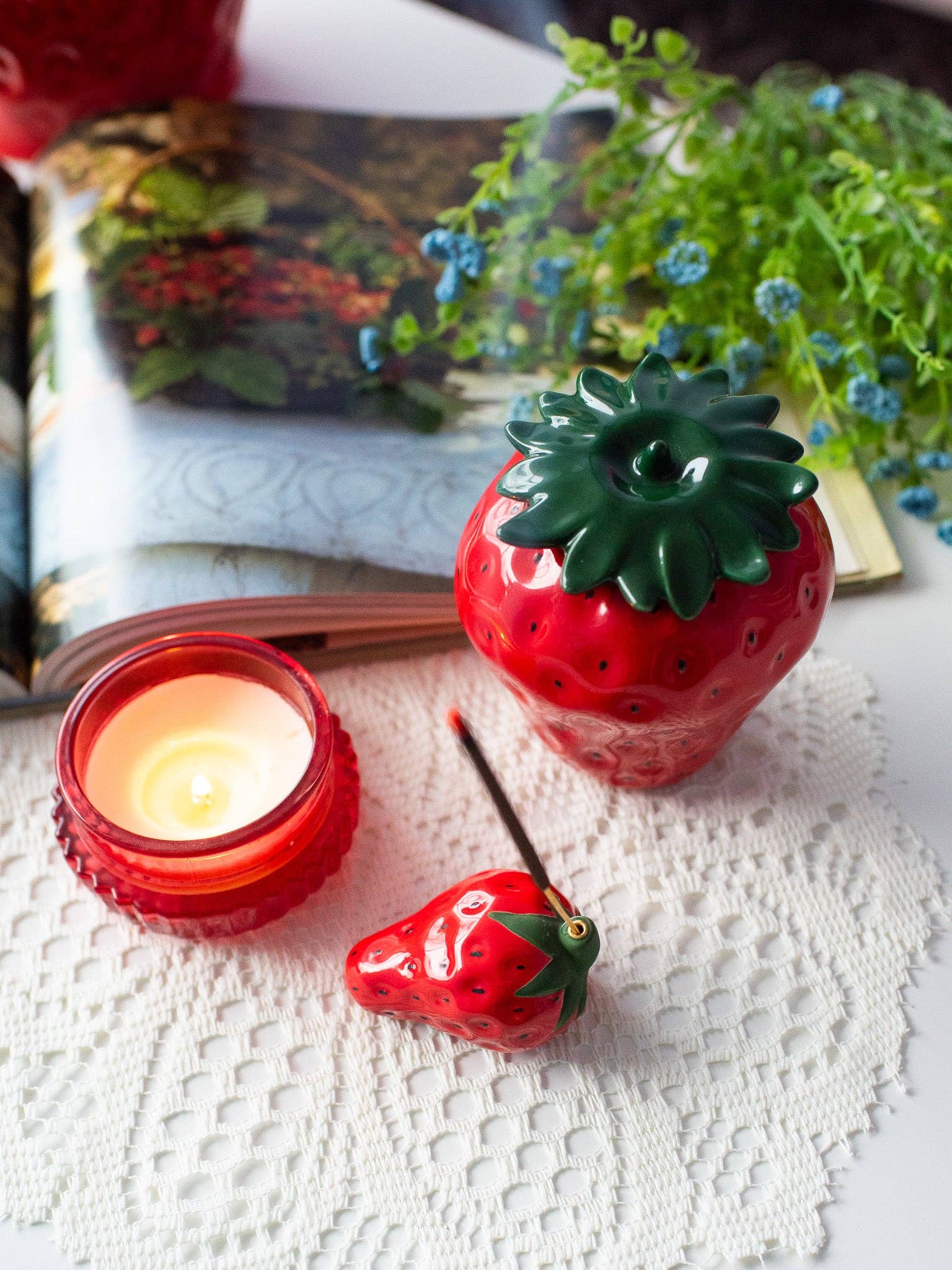 STRAWBERRY INCENSE HOLDER