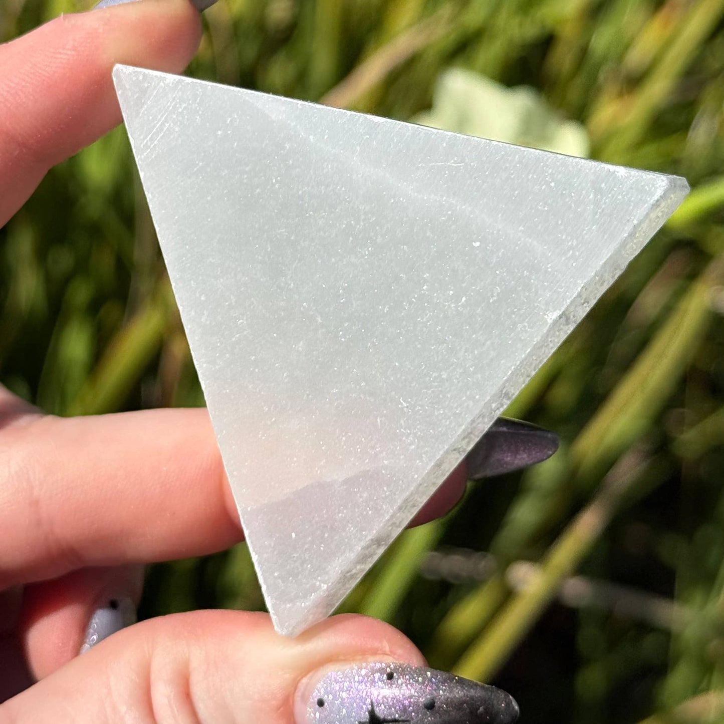 The Crystal Tabby - Selenite Triangle Plate