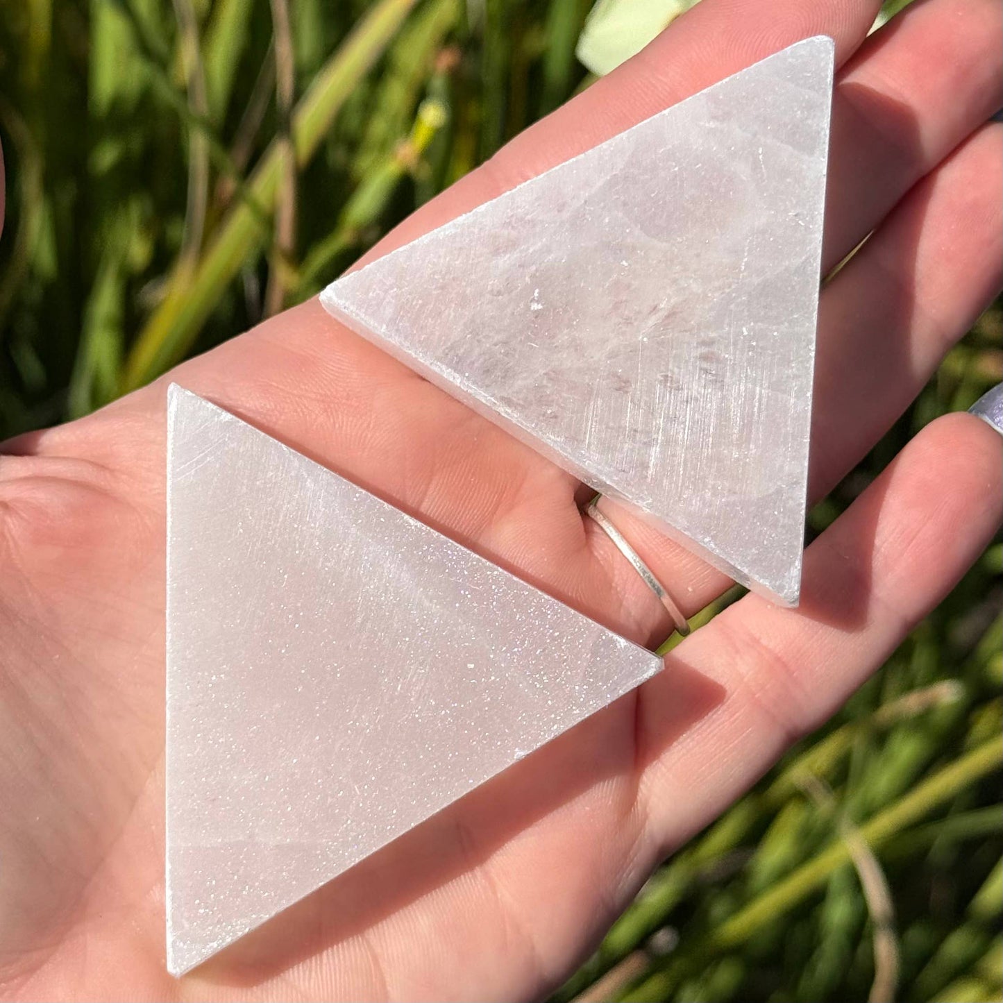 The Crystal Tabby - Selenite Triangle Plate