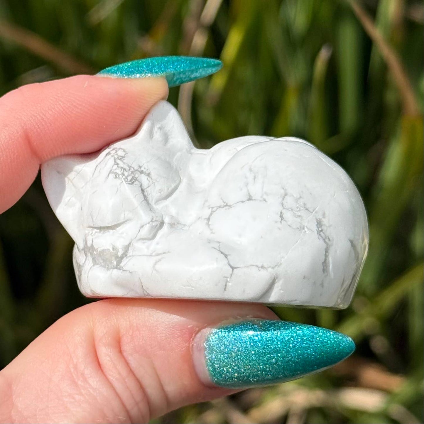 The Crystal Tabby - Sleepy Kitty - Howlite