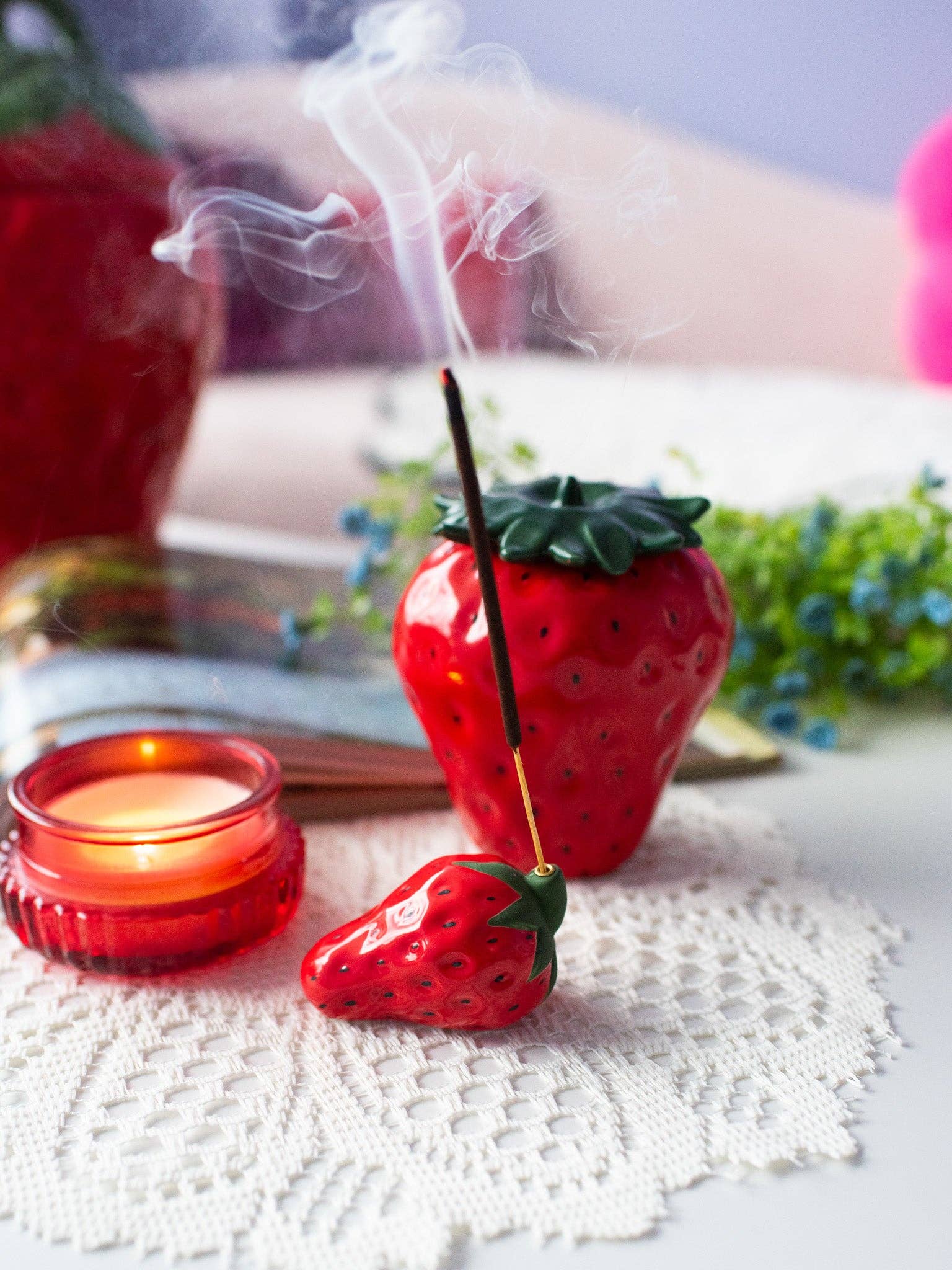 STRAWBERRY INCENSE HOLDER