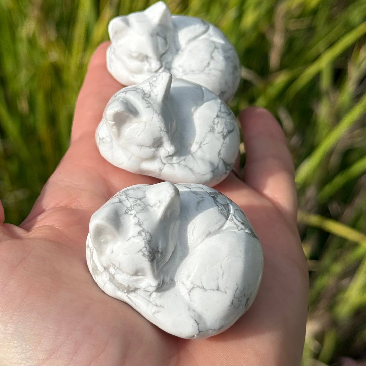 The Crystal Tabby - Sleepy Kitty - Howlite