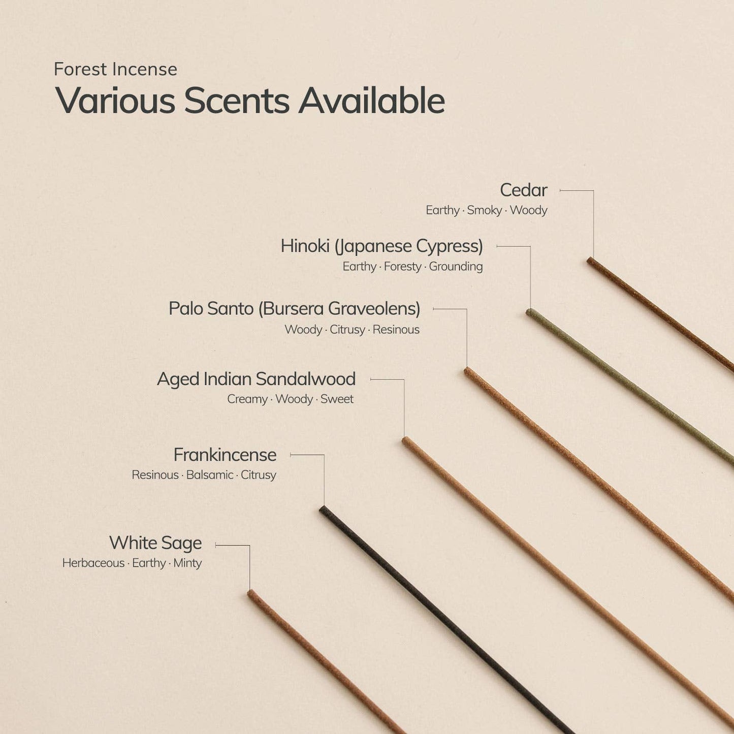 Cedarwood Incense Stick Set
