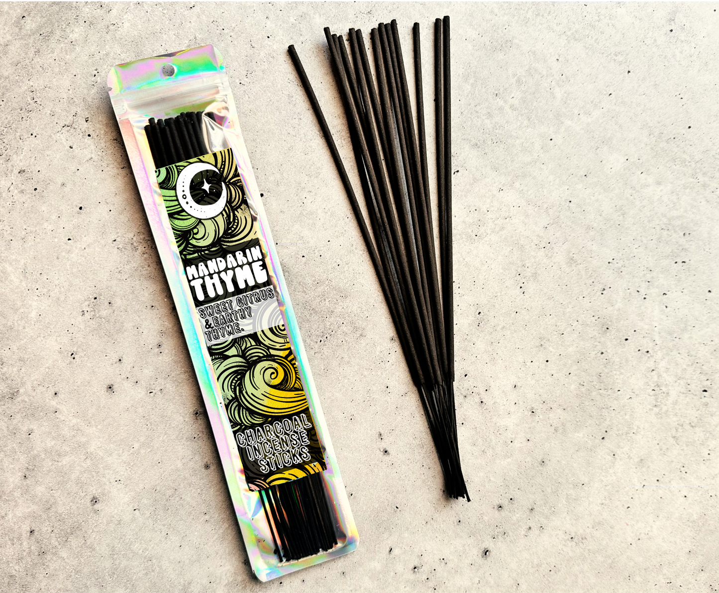 Cosmically Misplaced - Mandarin Thyme  | 9  Inch Incense Stick | Charcoal Incense