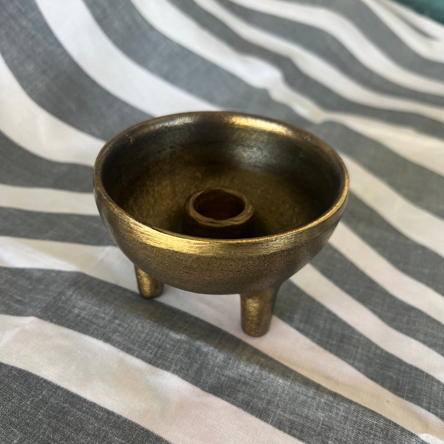 Golden Brass Resin Incense Holder