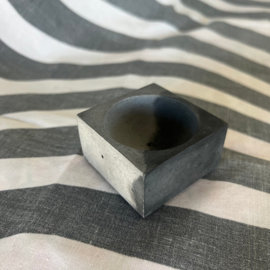 Square cement incense holder