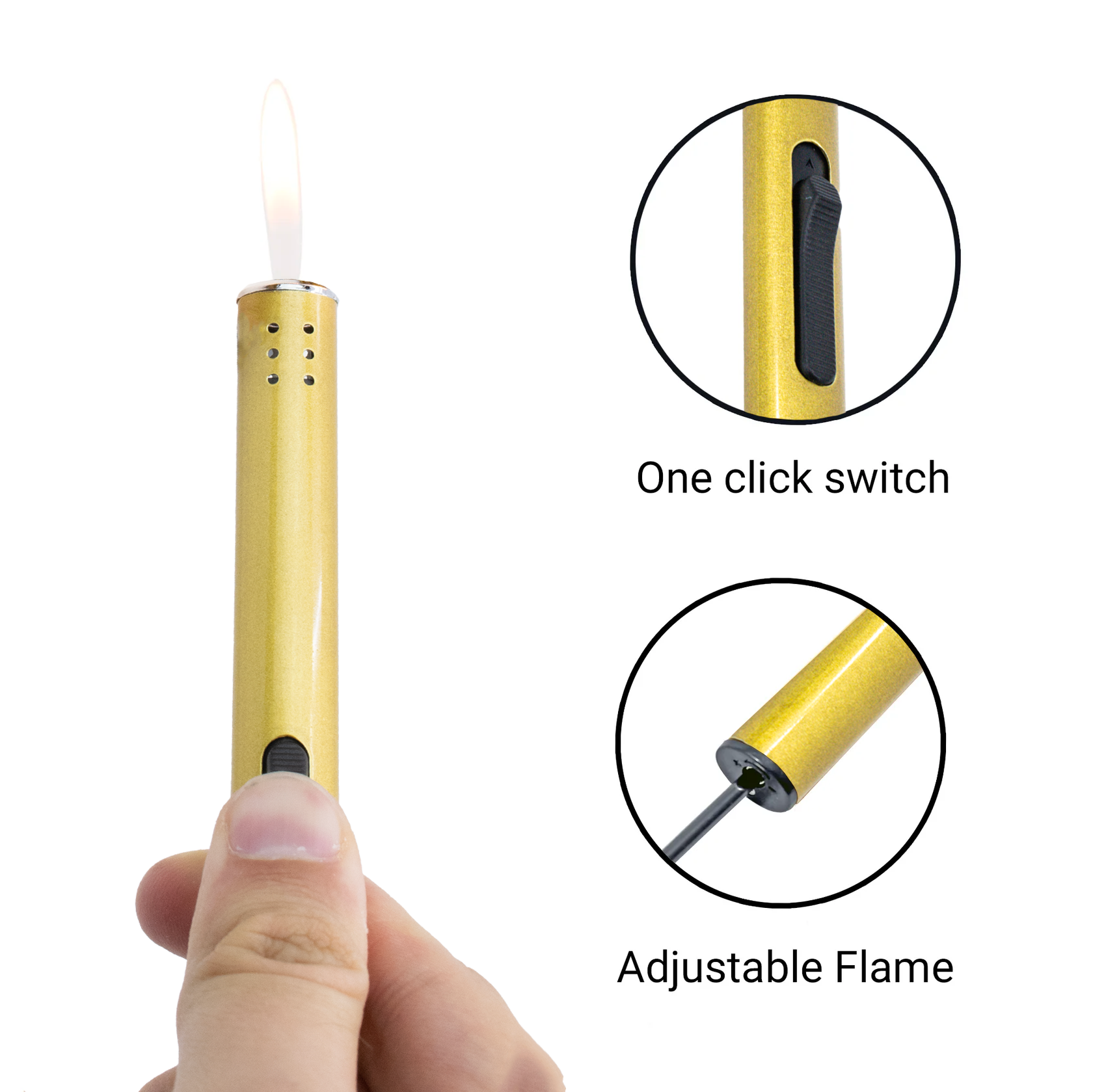 Chandler Studio - Candle Lighter - Slim Butane Gas Refillable: Rose Gold