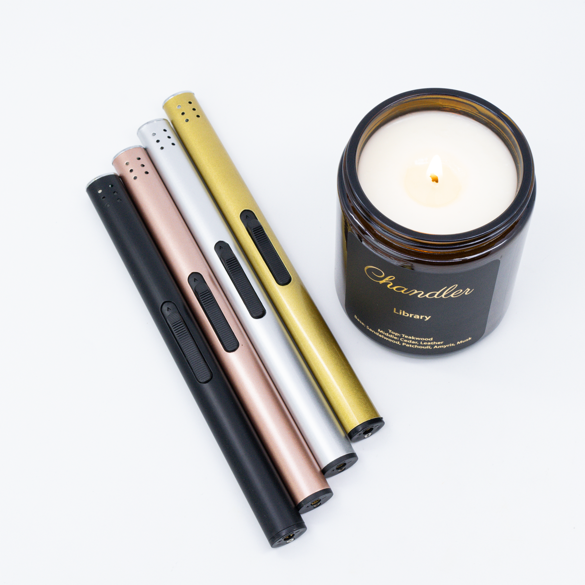Chandler Studio - Candle Lighter - Slim Butane Gas Refillable: Rose Gold