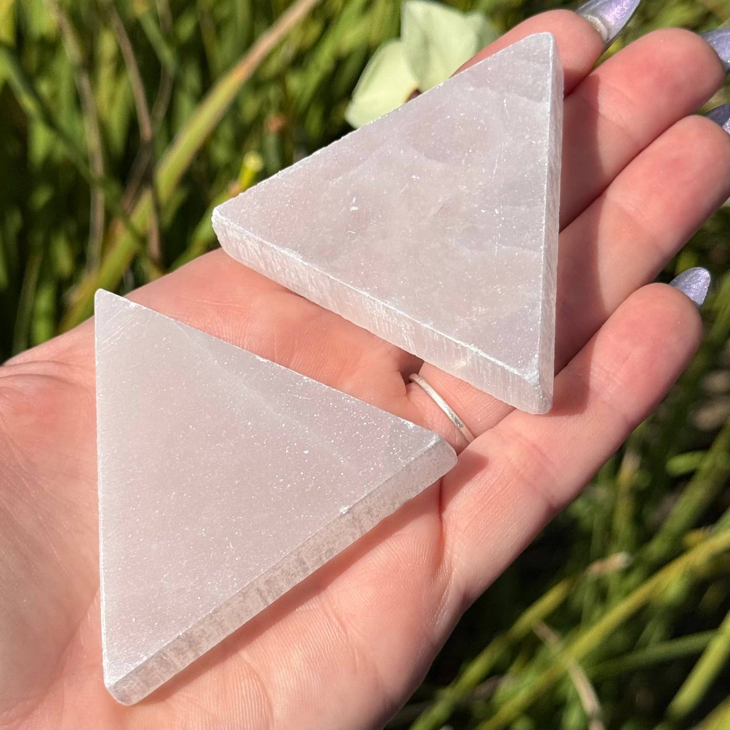 The Crystal Tabby - Selenite Triangle Plate
