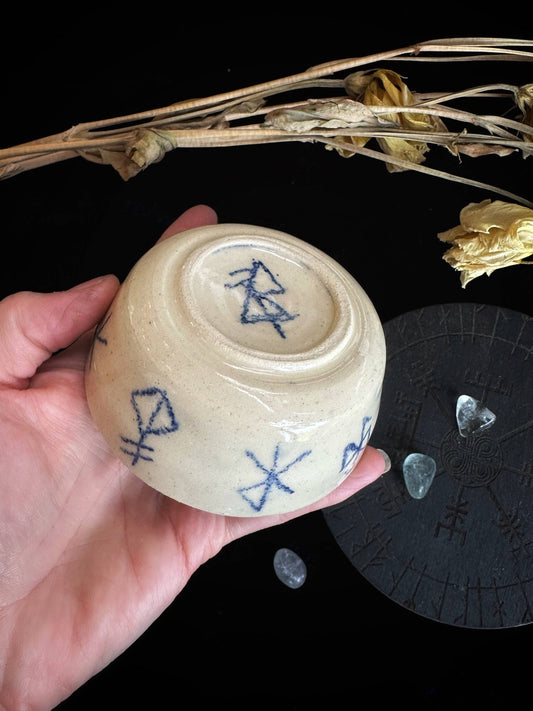 Keven Craft Rituals LLC - Bind Rune Ceramic Bowls and Vessels: Saucer 1.75” x 3.75”