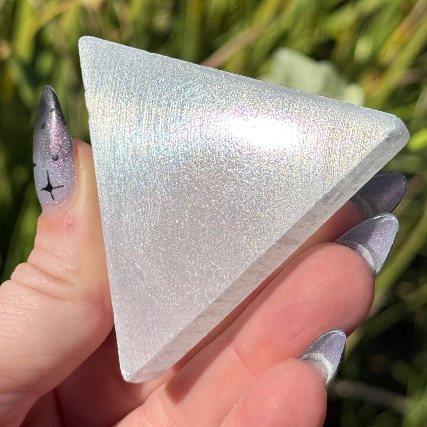 The Crystal Tabby - Selenite Triangle Plate