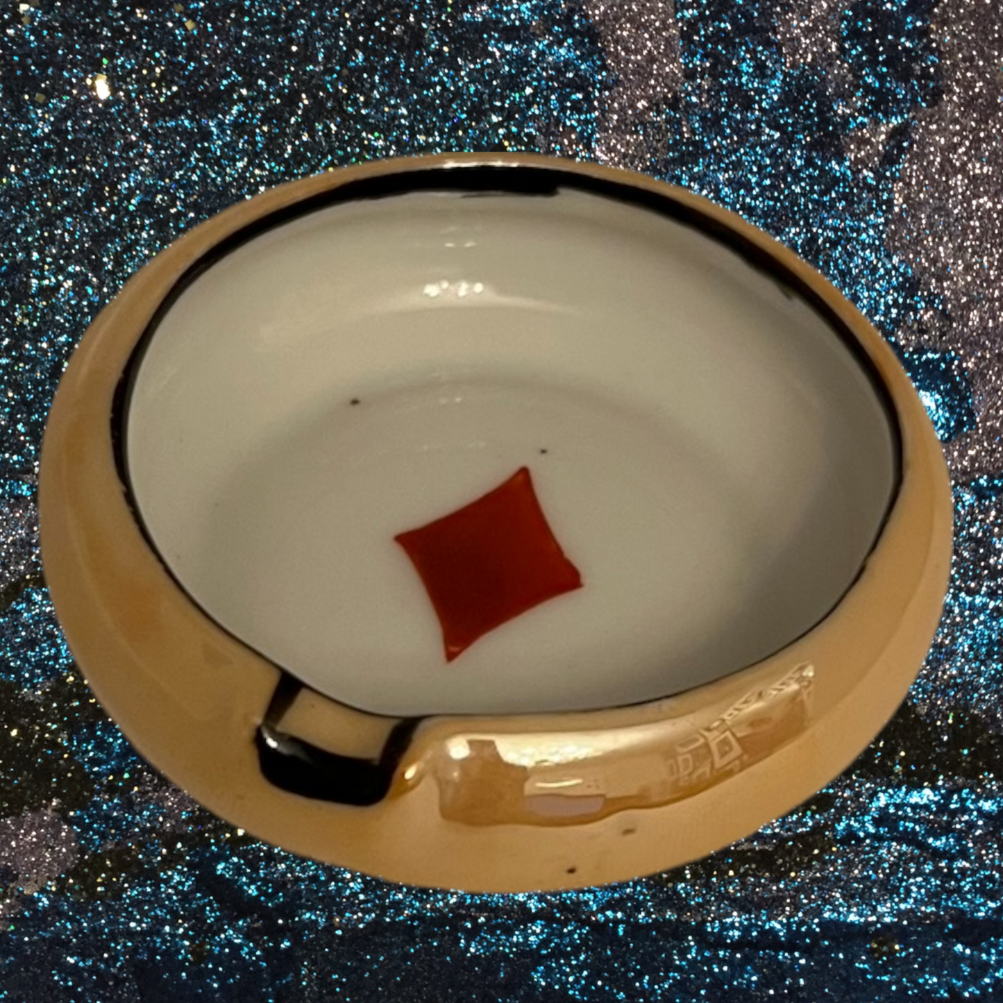 Diamond Iridescent Ashtray