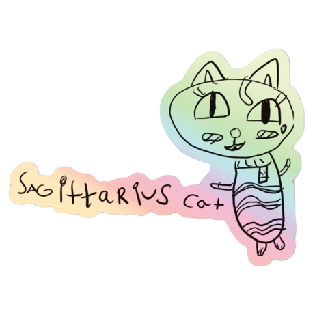 Luna Cat Sticker Sagittarius