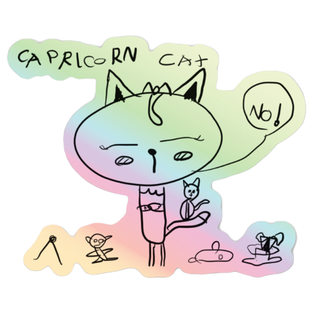 Luna Cat Sticker Capricorn