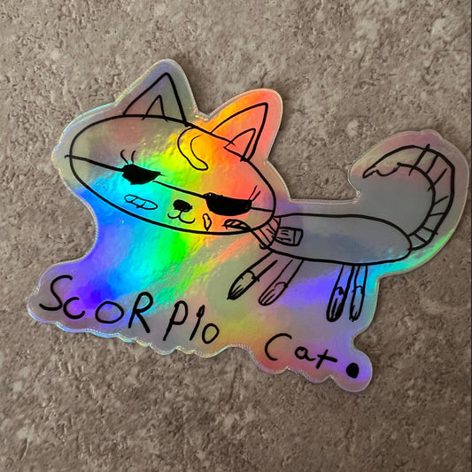 Luna Cat Sticker Scorpio